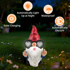 CIYSHO side profile of resin gnome showing durable weatherproof texture