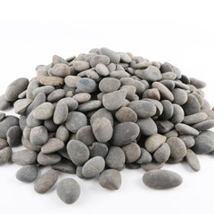 CJGQ 18-pound bag of grey river rocks showing full packaging and quantity benefit