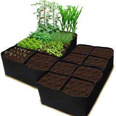 CJGQ front view of assembled fabric raised bed showing structure and convenience