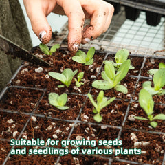 Gardener mixing CJGQ perlite into potting soil to improve aeration