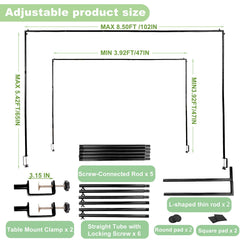 CJMYHOME clamp close-up with adhesive pad protecting table and increasing grip