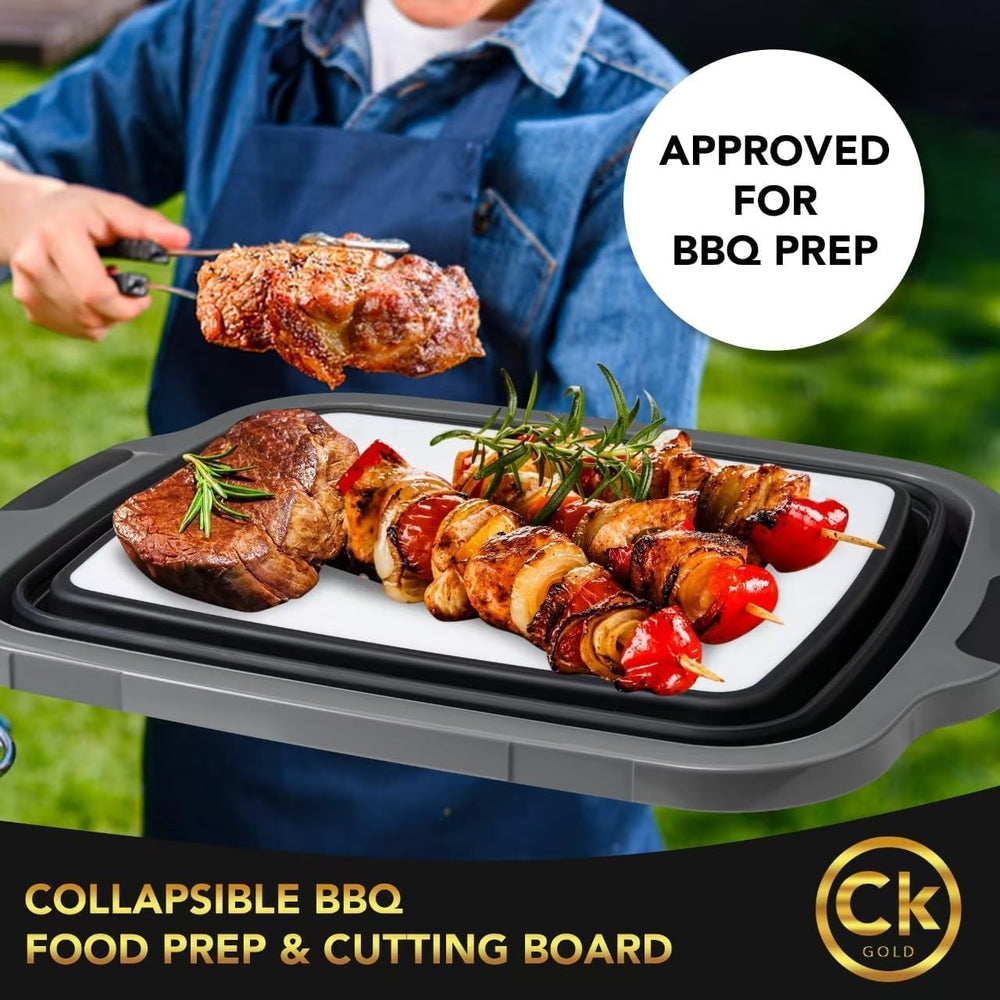CK GOLD collapsed tub used as serving tray for convenient storage benefit
