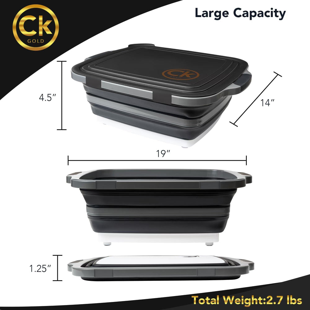 CK GOLD expanded tub filled showing large 16L capacity for marinating