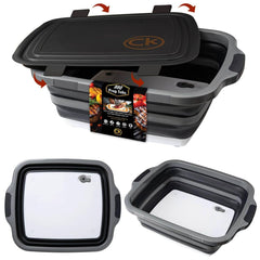 CK GOLD front view of prep tub showing full lid and capacity benefit