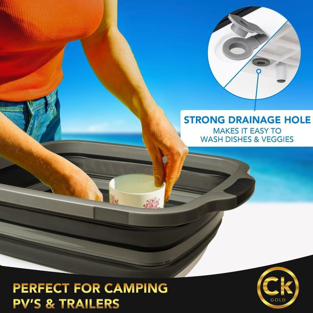 CK GOLD side locking buckles securing lid to prevent spills benefit