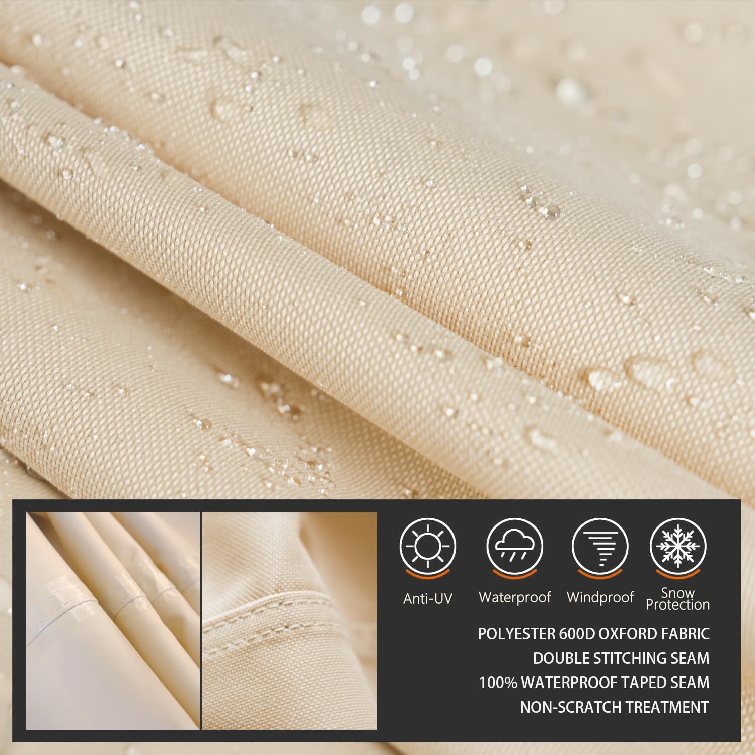 CKCLUU taped seam detail demonstrating reinforced waterproof stitching advantage