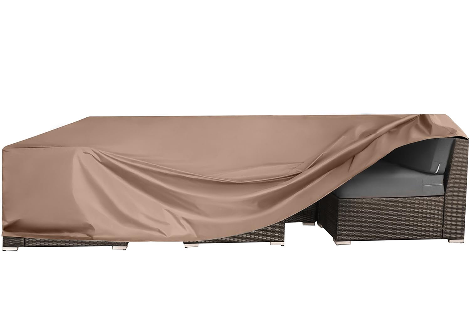 CKCLUU front view of cover on large sectional protecting furniture