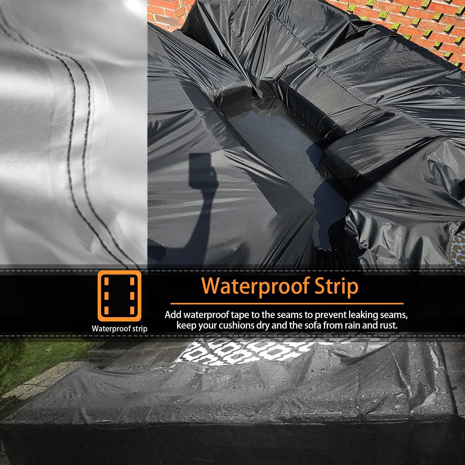 CKCLUU side profile showing elastic hem and buckles for windproofing