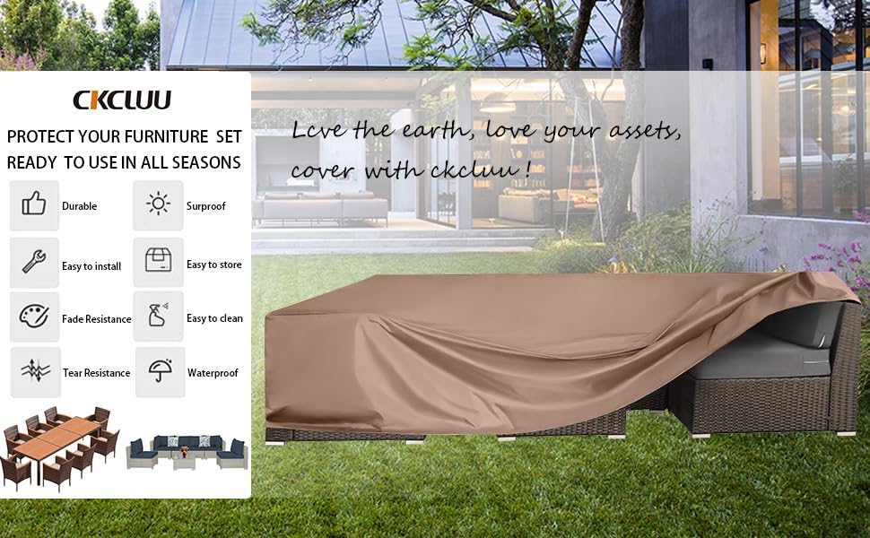 CKCLUU folded cover in storage bag saving space and staying dry
