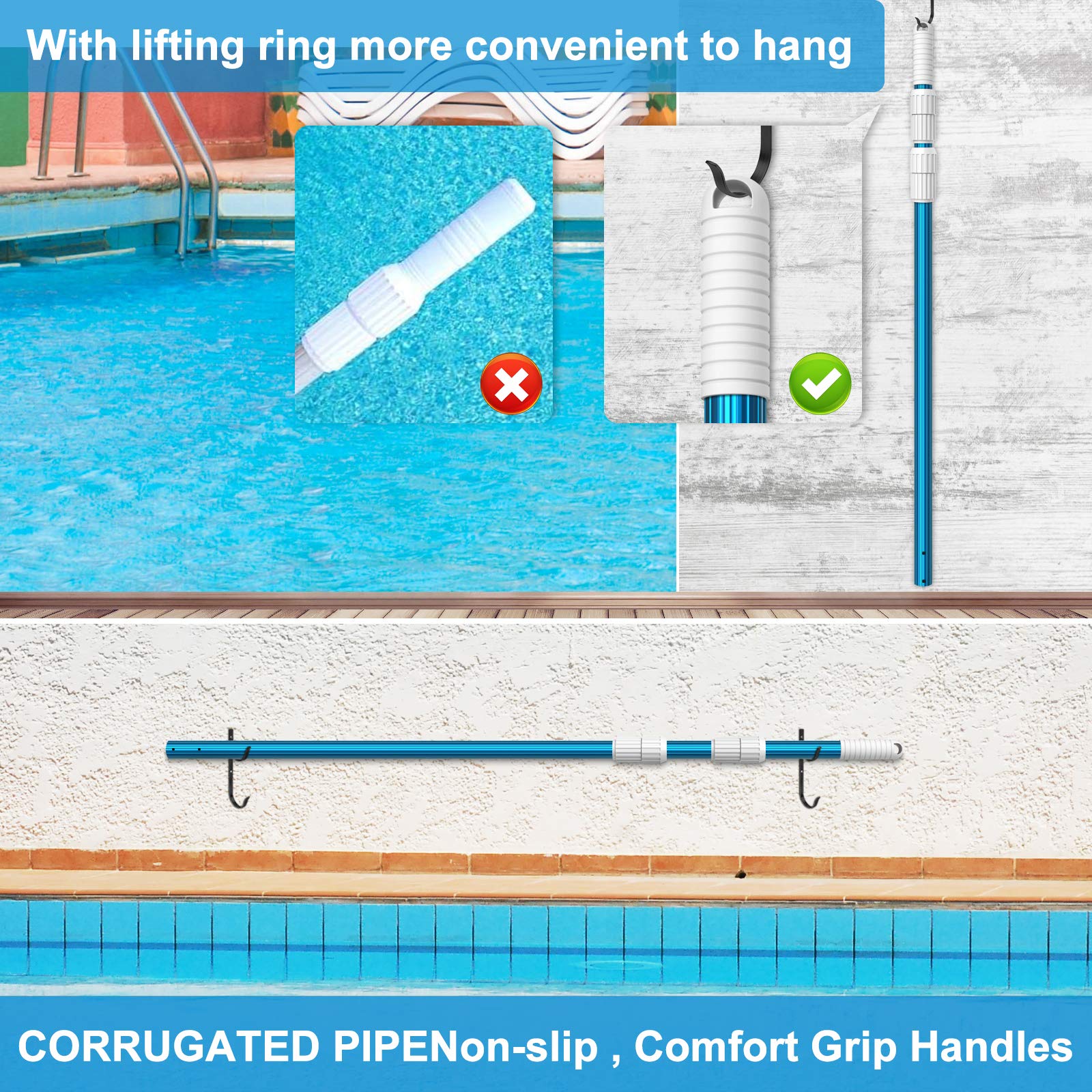 CKE lifting ring and head ready for compact hanging storage