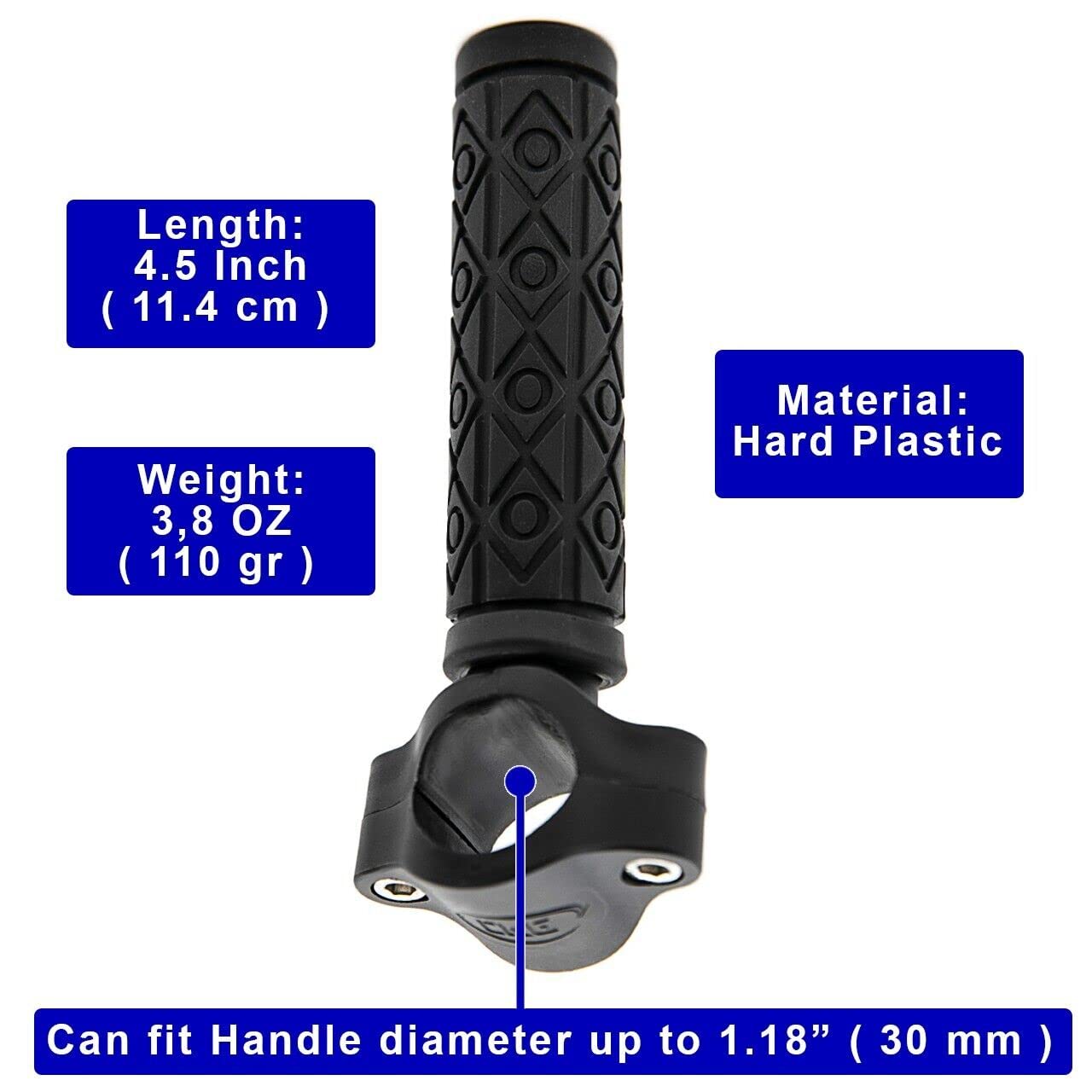 CKG attachment detail showing secure clamp fit to pole