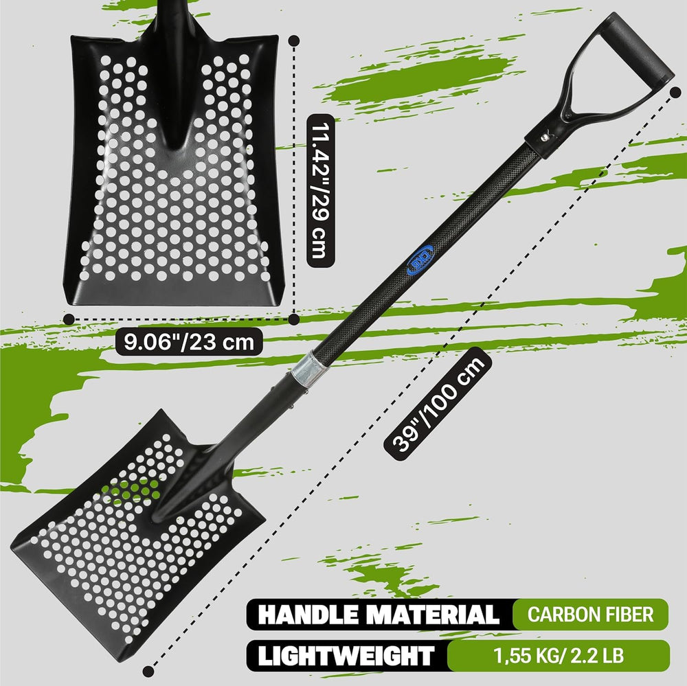 CKG close-up of carbon fiber handle and plastic grip for lighter, controlled use