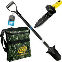 CKG front view showing shovel and hand shovel, durable and portable