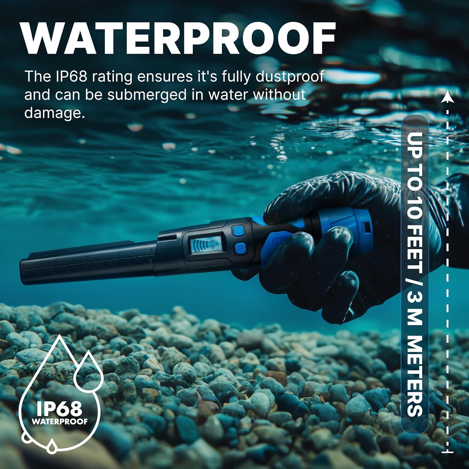 CKG unit held in hand demonstrating anti-slip grip for secure wet use
