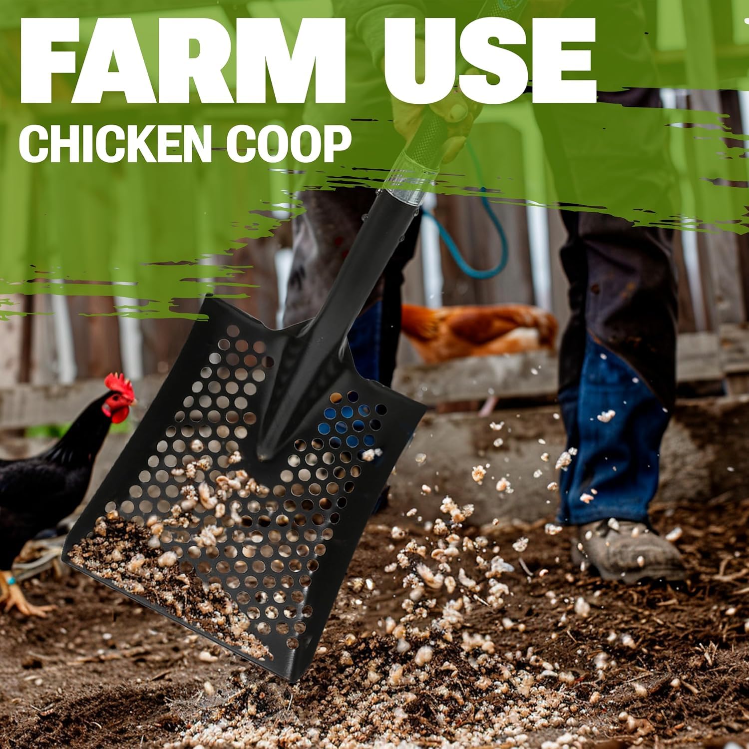 CKG being used in chicken coop speeding up manure and bedding removal