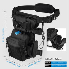 CKG leg bag close-up of material and stitching demonstrating durable construction