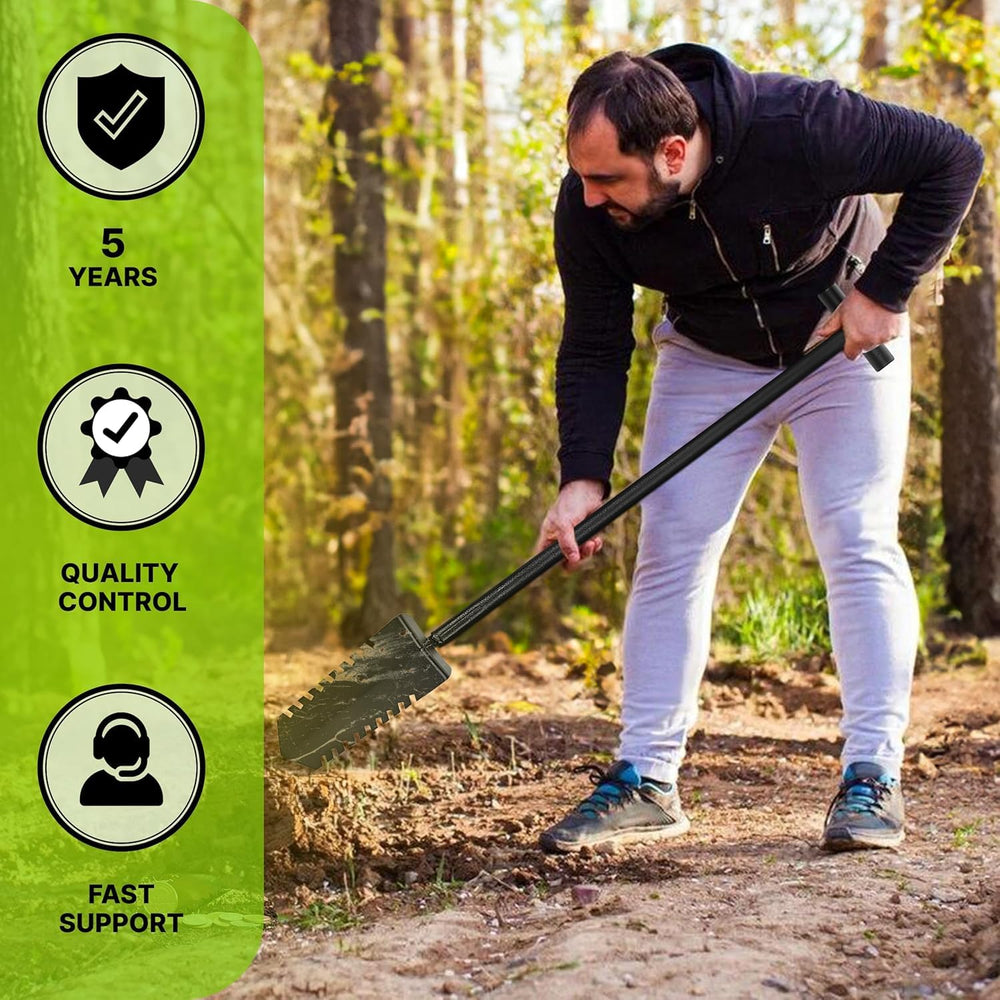 CKG lifestyle shot removing tree roots demonstrating reduced effort benefit