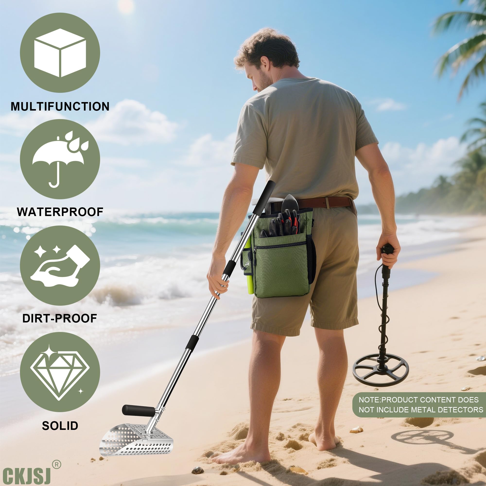 CKJSJ ergonomic extension handle with non-slip grip for standing use comfort