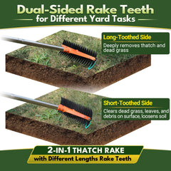 CKLT tempered spring steel tines detail demonstrating long-lasting sharpness
