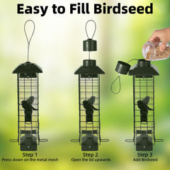 Ckoytals four ports and U-shaped perches allowing multiple birds to feed