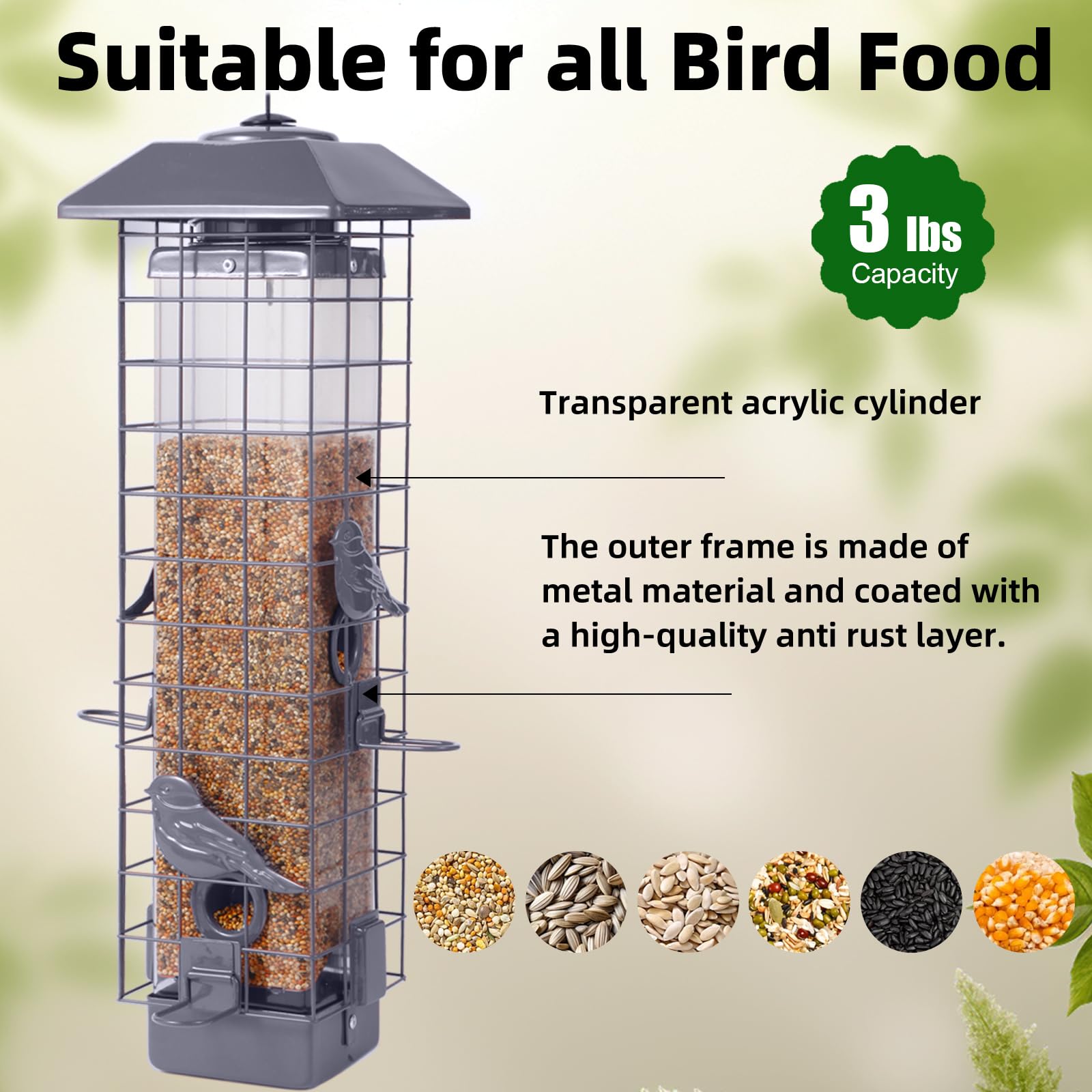 Ckoytals hanging in a yard attracting birds and enhancing outdoor enjoyment