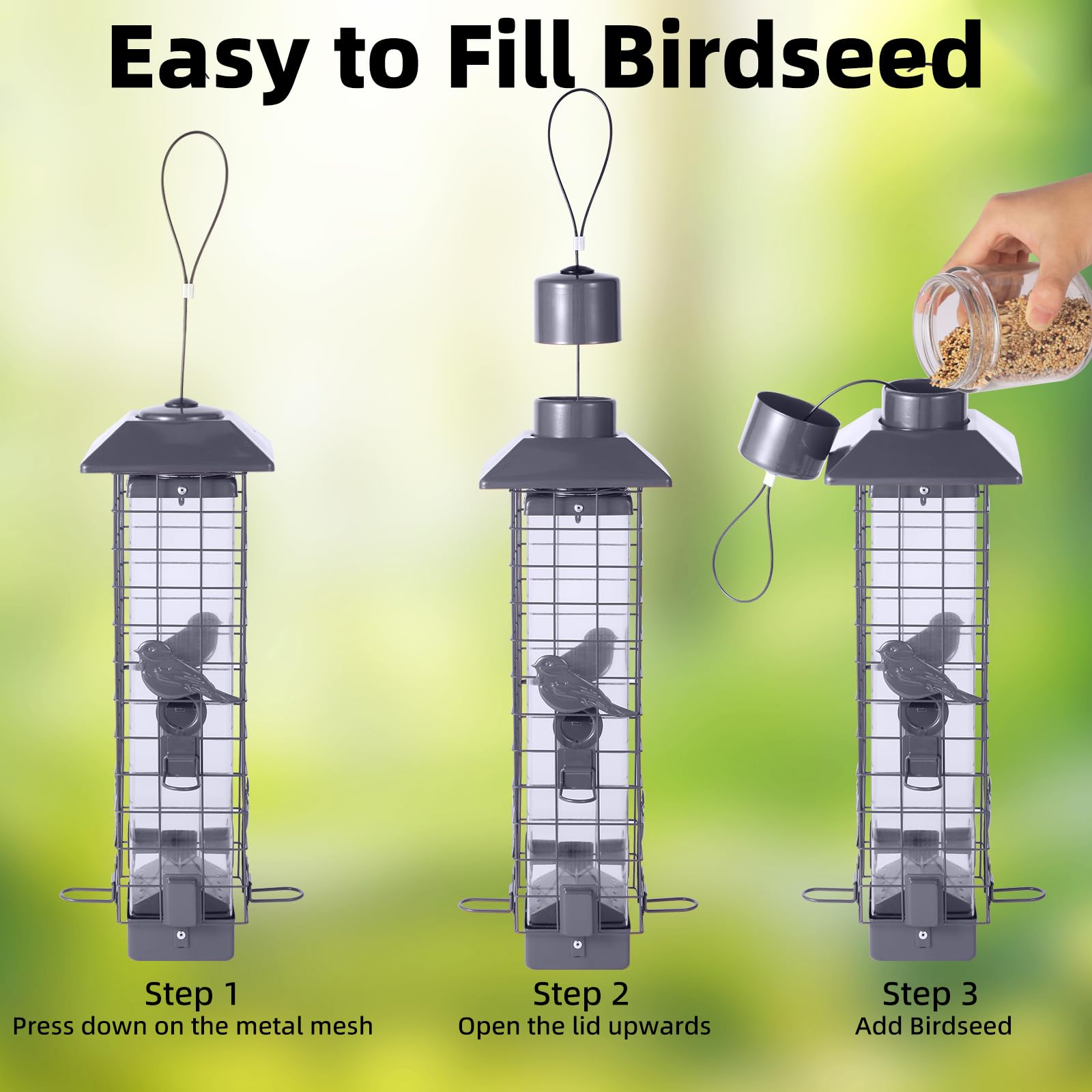 Ckoytals clear seed tube displaying capacity for easy monitoring