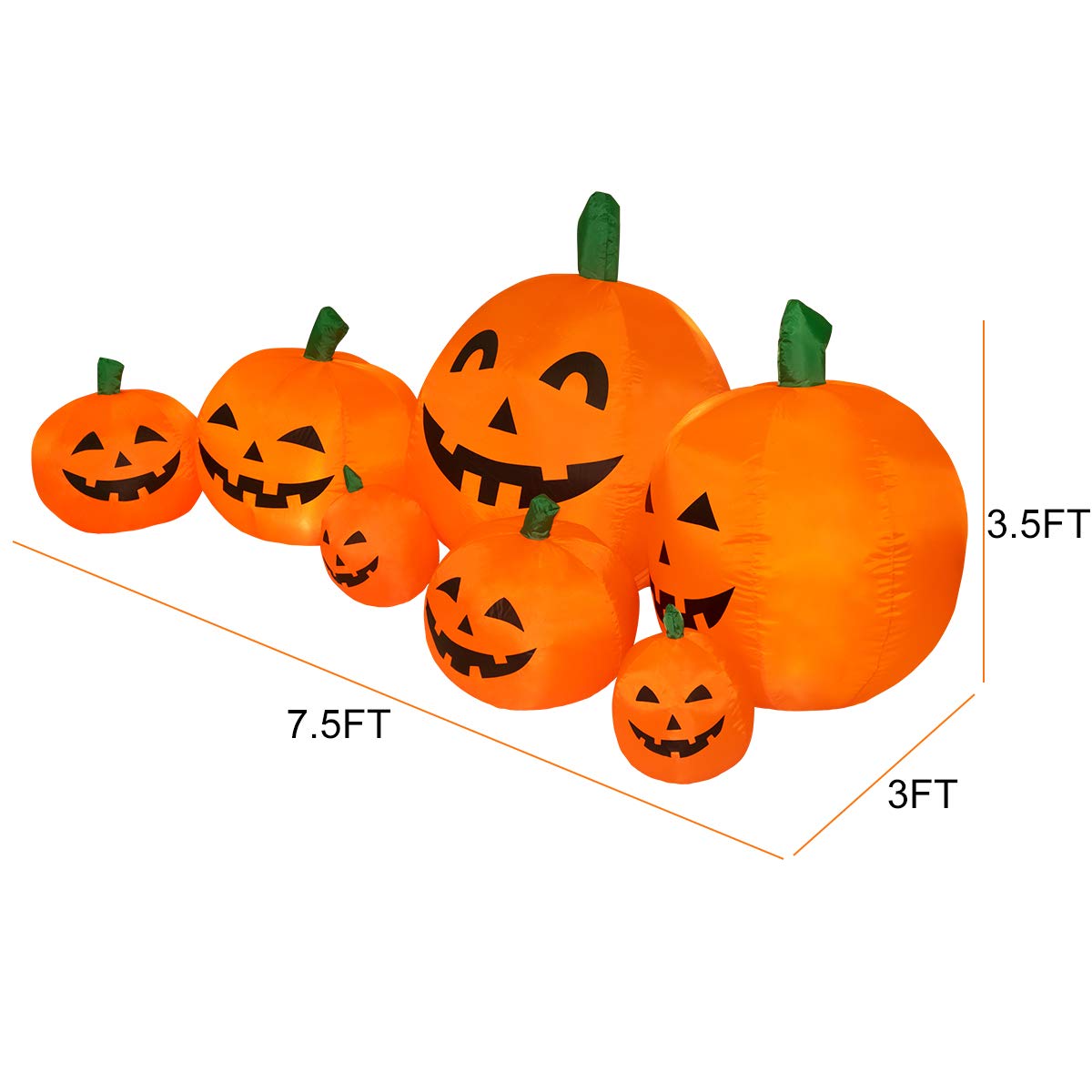 CL FUN pumpkin displayed on a lawn near porch for seasonal party decoration