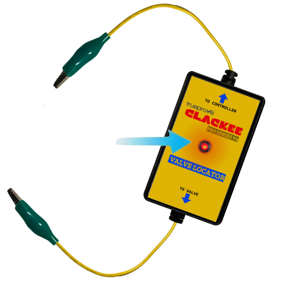 Clackee PRO V2.1 front panel showing controls and LED for fast valve locating