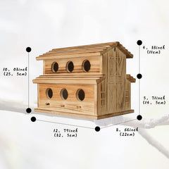 CLACKIBUKVYZ birdhouse hanging in garden to attract multiple nesting families
