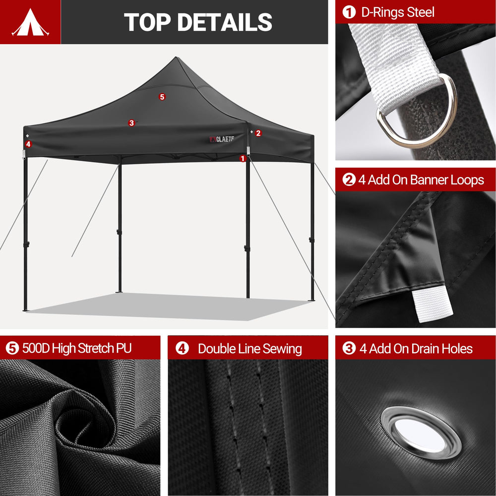 CLAETF canopy top in market stall lifestyle scene highlighting shade and professionalism
