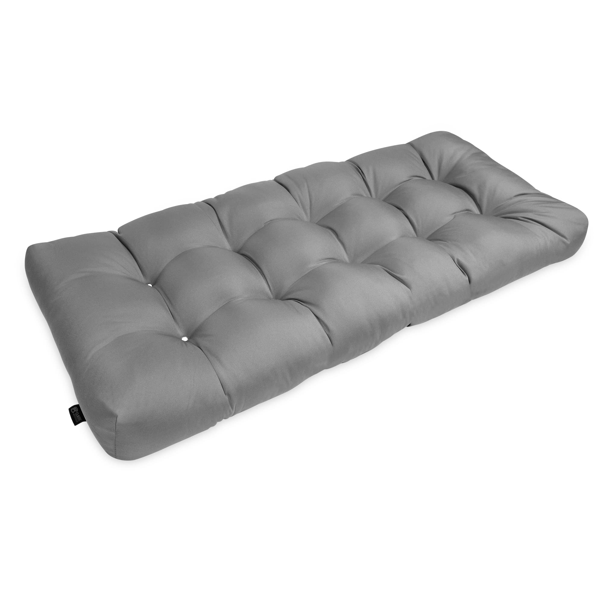 Classic Accessories cushion on kitchen bench showing versatile indoor style benefit