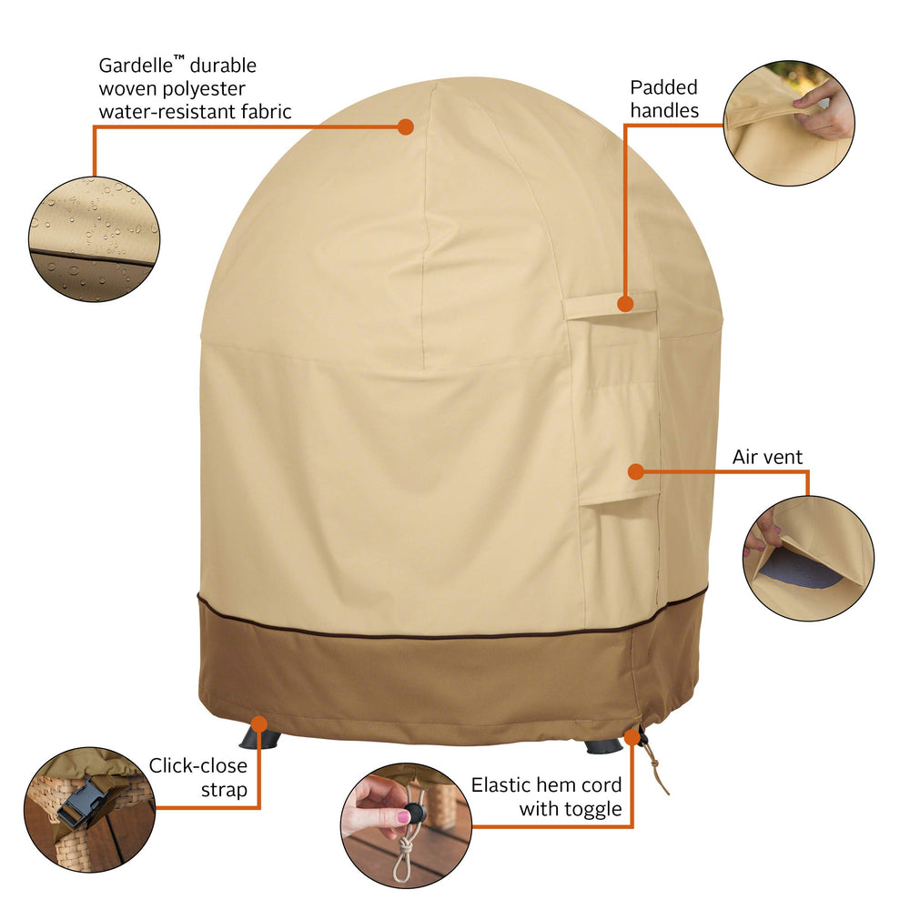 Classic Accessories click-close strap detail for secure fastening in wind