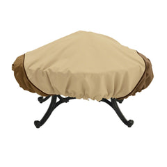 Classic Accessories front view of cover showing neat fit and patio protection