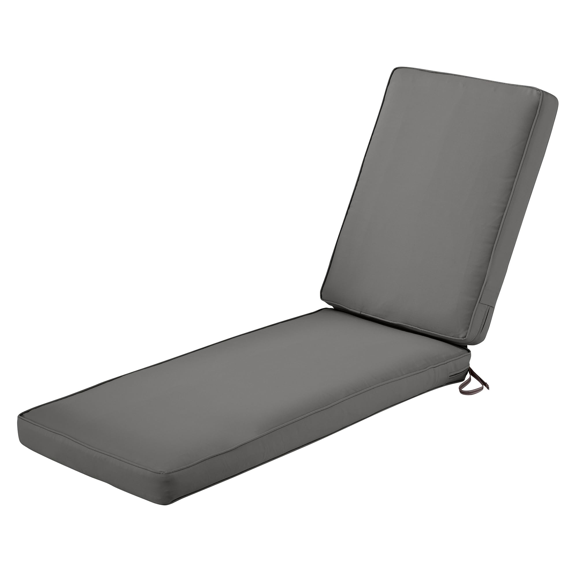 Classic Accessories front view of chaise cushion showing neat fit and style