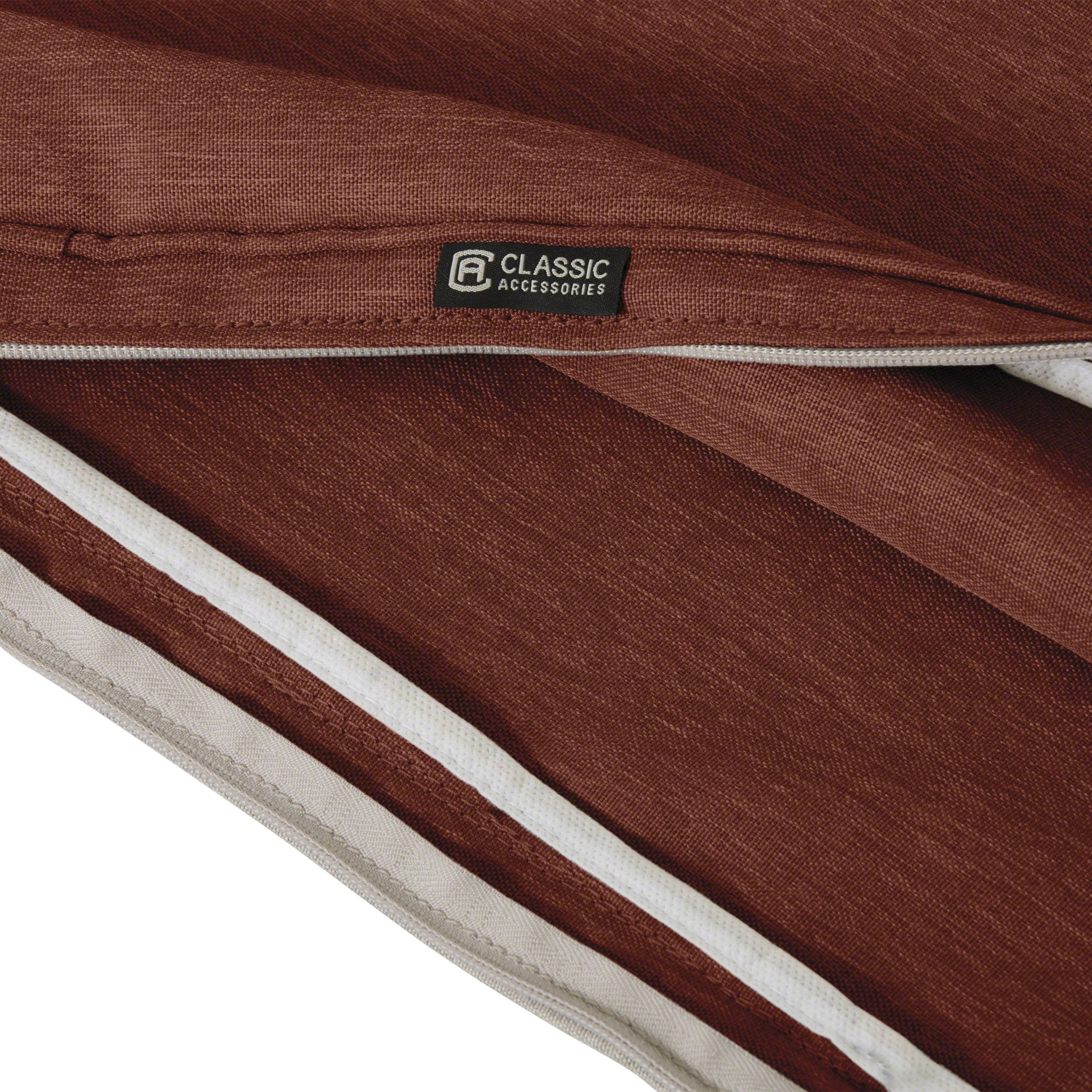 Classic Accessories FadeSafe label close-up highlighting fade-resistant fabric benefit