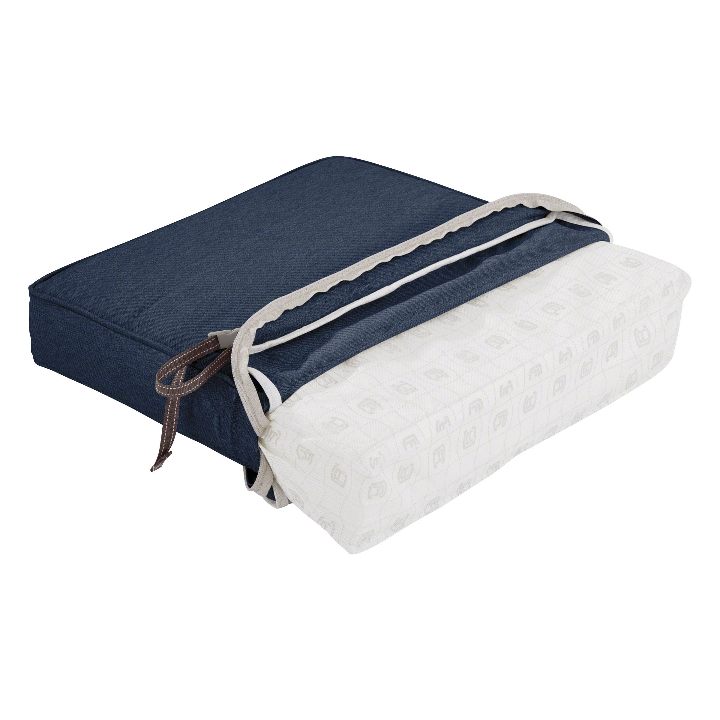 Classic Accessories Montlake foam cutaway showing dual-density core for firm support and comfortable top layer