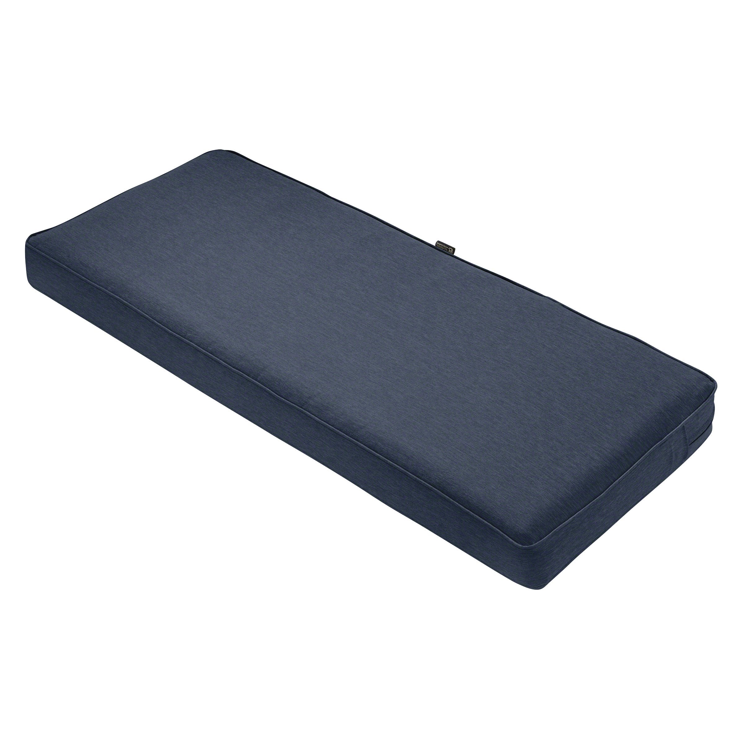Classic Accessories Montlake front view showing heather indigo color and neat fit, adds instant outdoor style