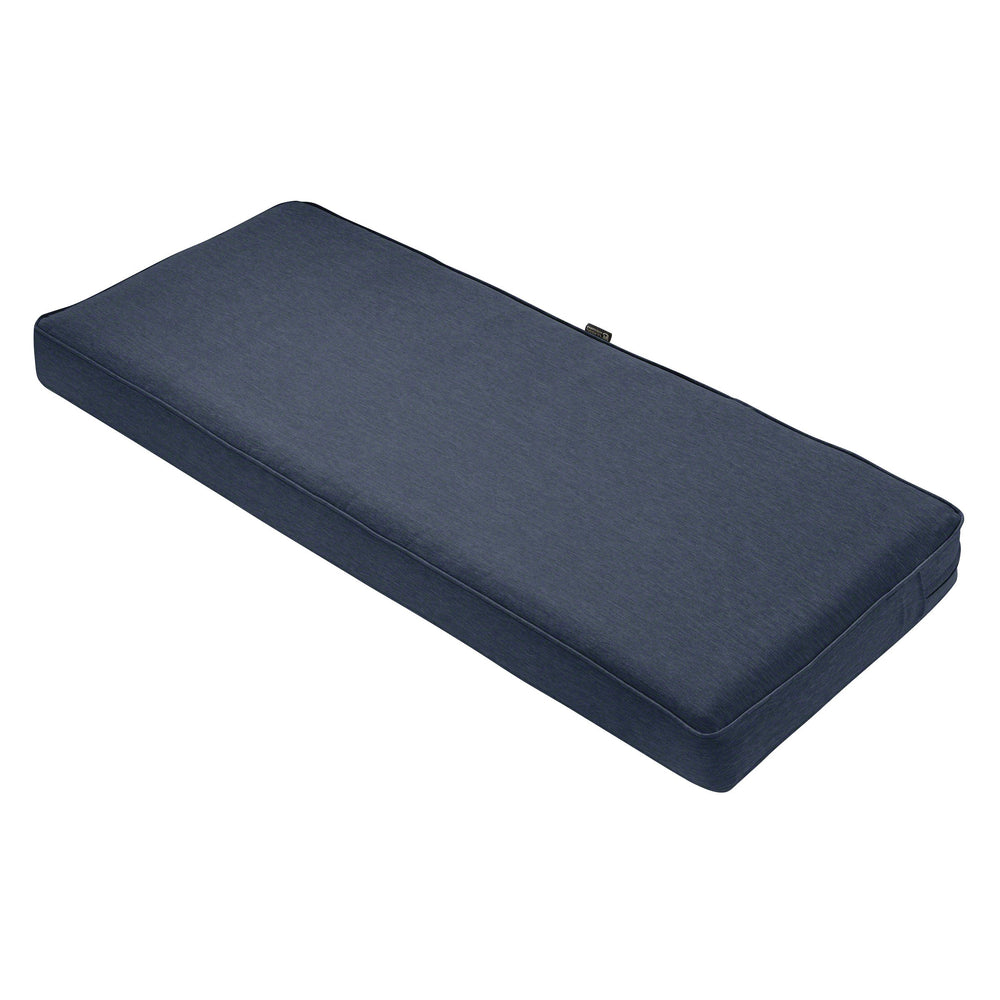 Classic Accessories Montlake front view showing heather indigo color and neat fit, adds instant outdoor style