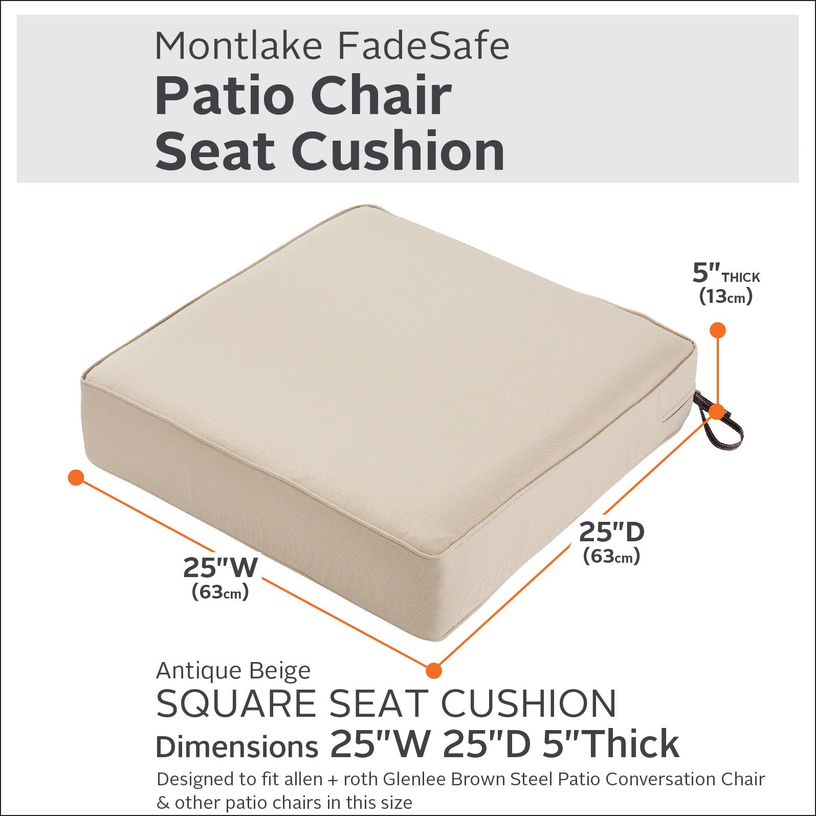 Classic Accessories padded piping and double-stitched seam for strength