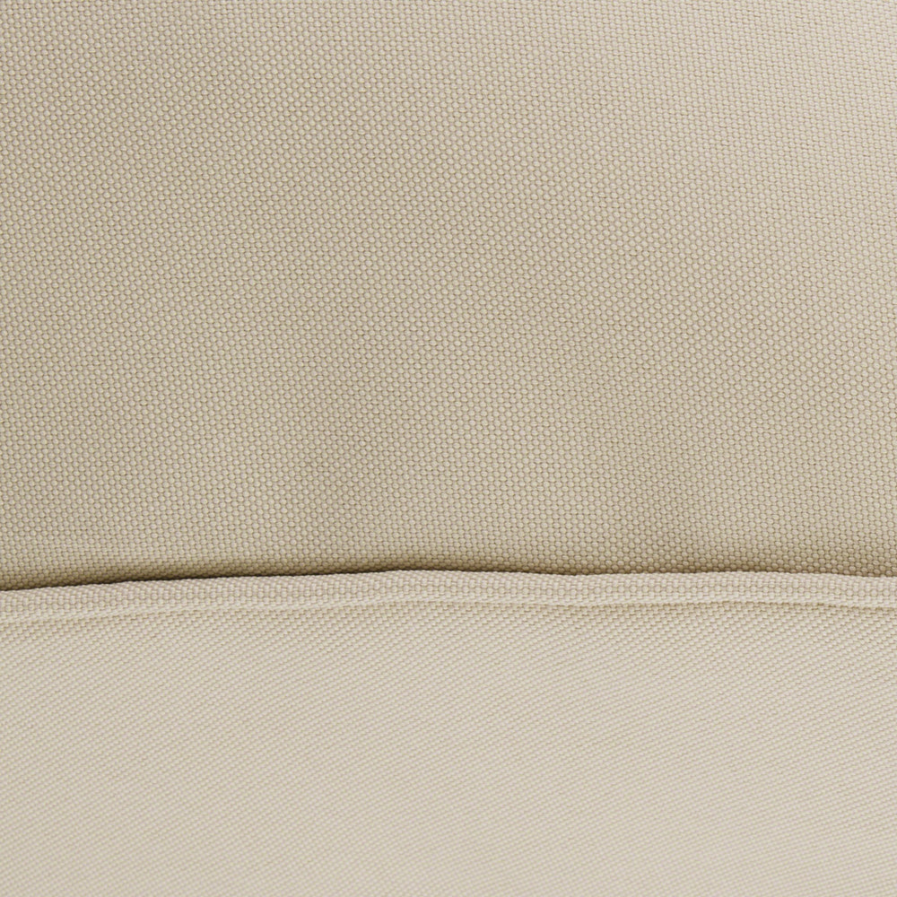 Classic Accessories cushion next to dinner plate shows 17x17x3 size scale