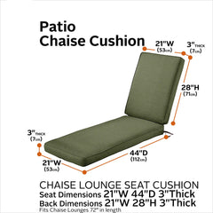 Classic Accessories Montlake side profile showing 3 inch thickness for balanced support