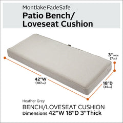 Classic Accessories Montlake side profile showing 3-inch foam thickness and support