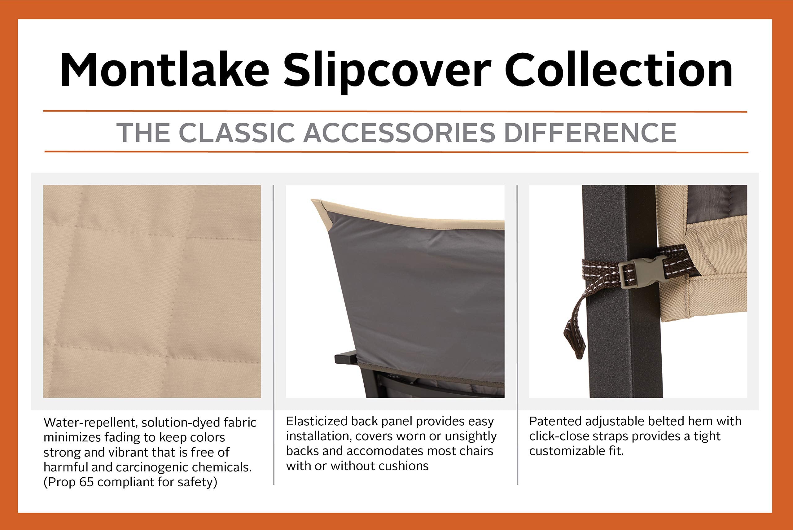 Classic Accessories Montlake side profile showing sleek coverage and neat silhouette