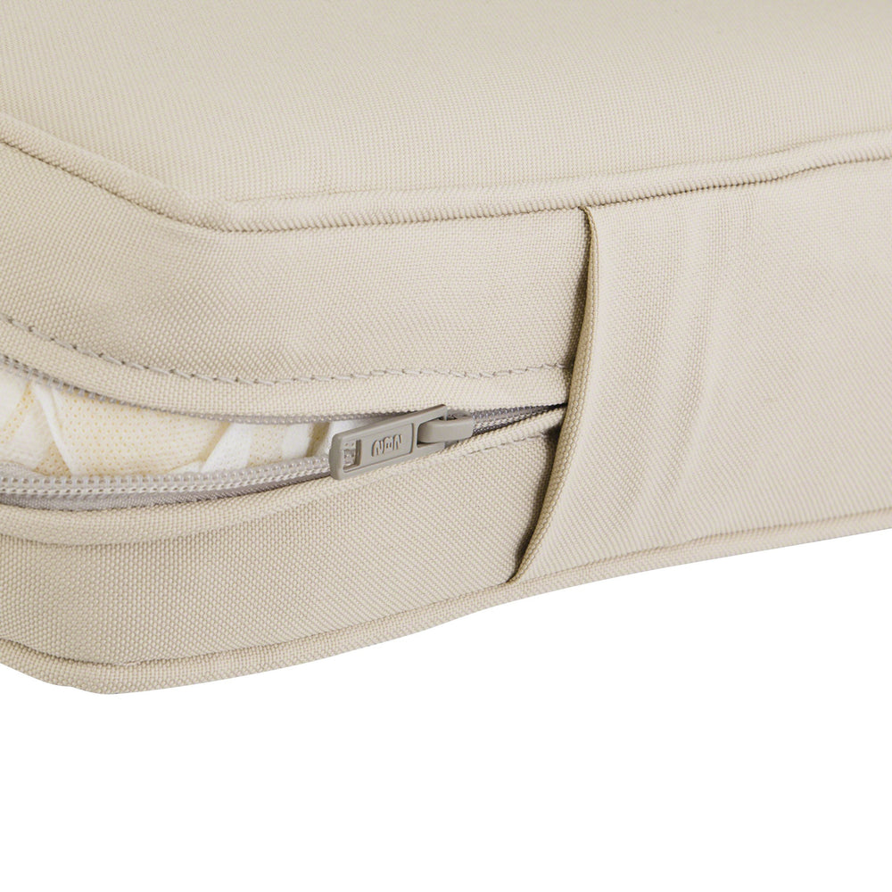 Classic Accessories locking zipper tucked in protective garage to prevent furniture scratches