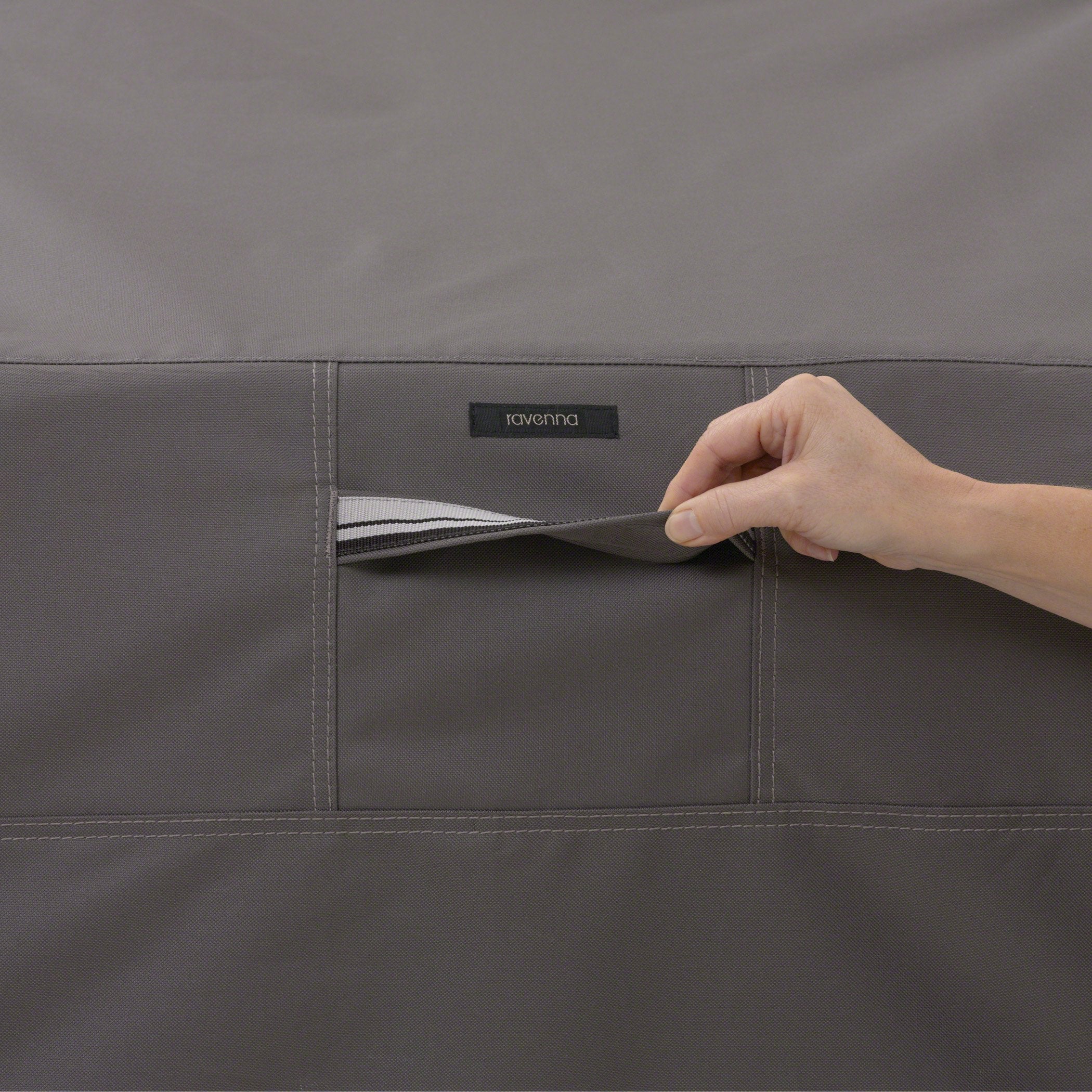 Classic Accessories Ravenna close-up of Gardelle One fabric showing texture and water resistance