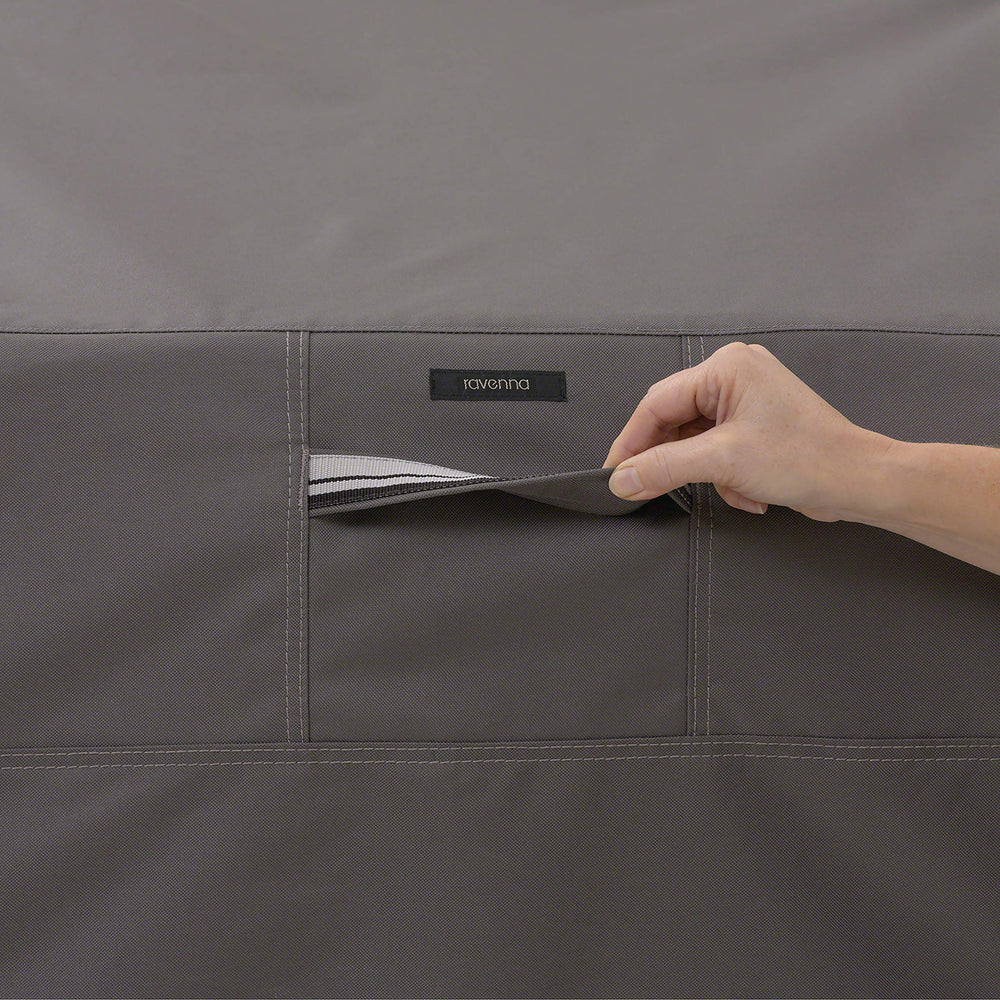 Classic Accessories Ravenna folded compactly for storage saving space in closet