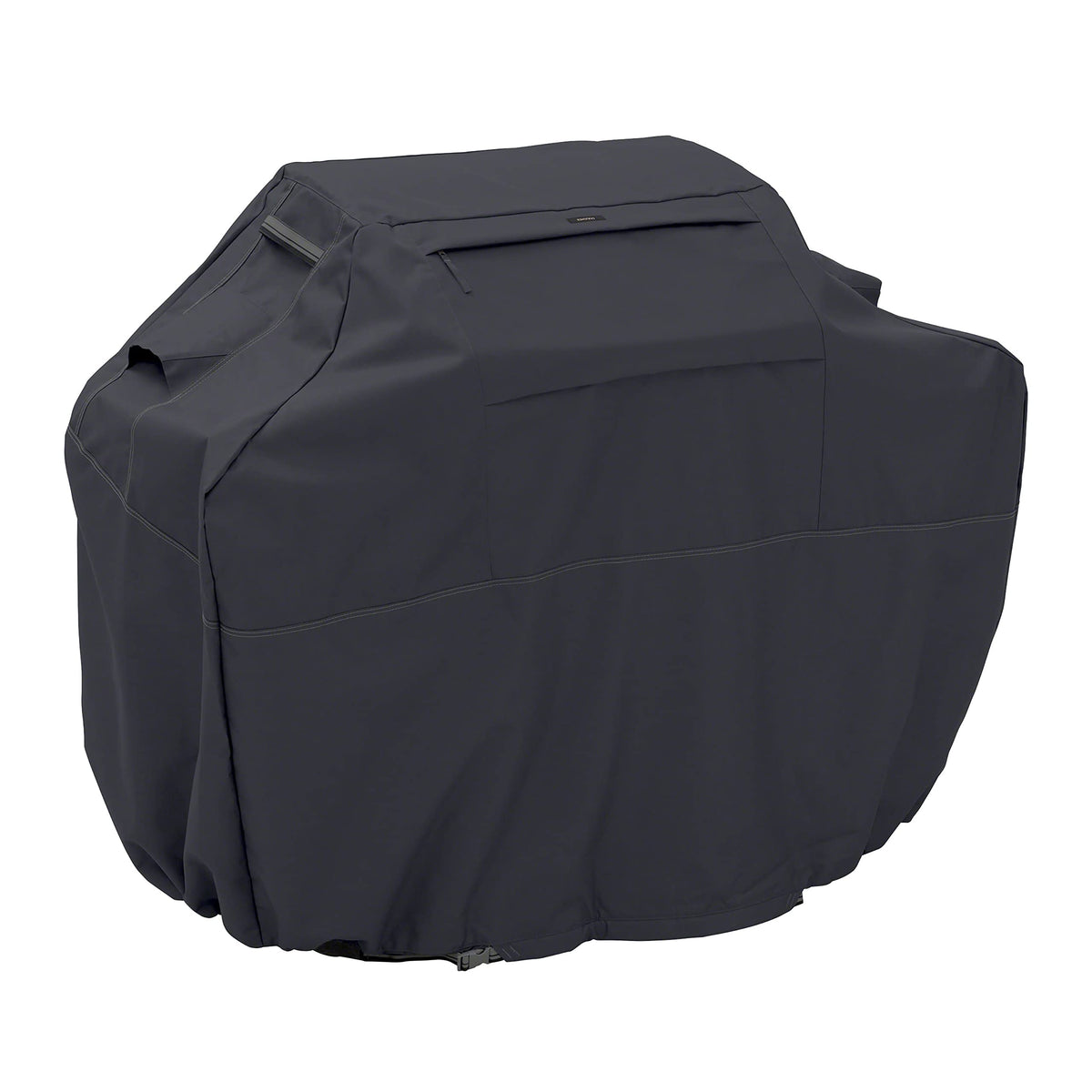 Classic Accessories Ravenna front view showing full grill coverage and weather protection