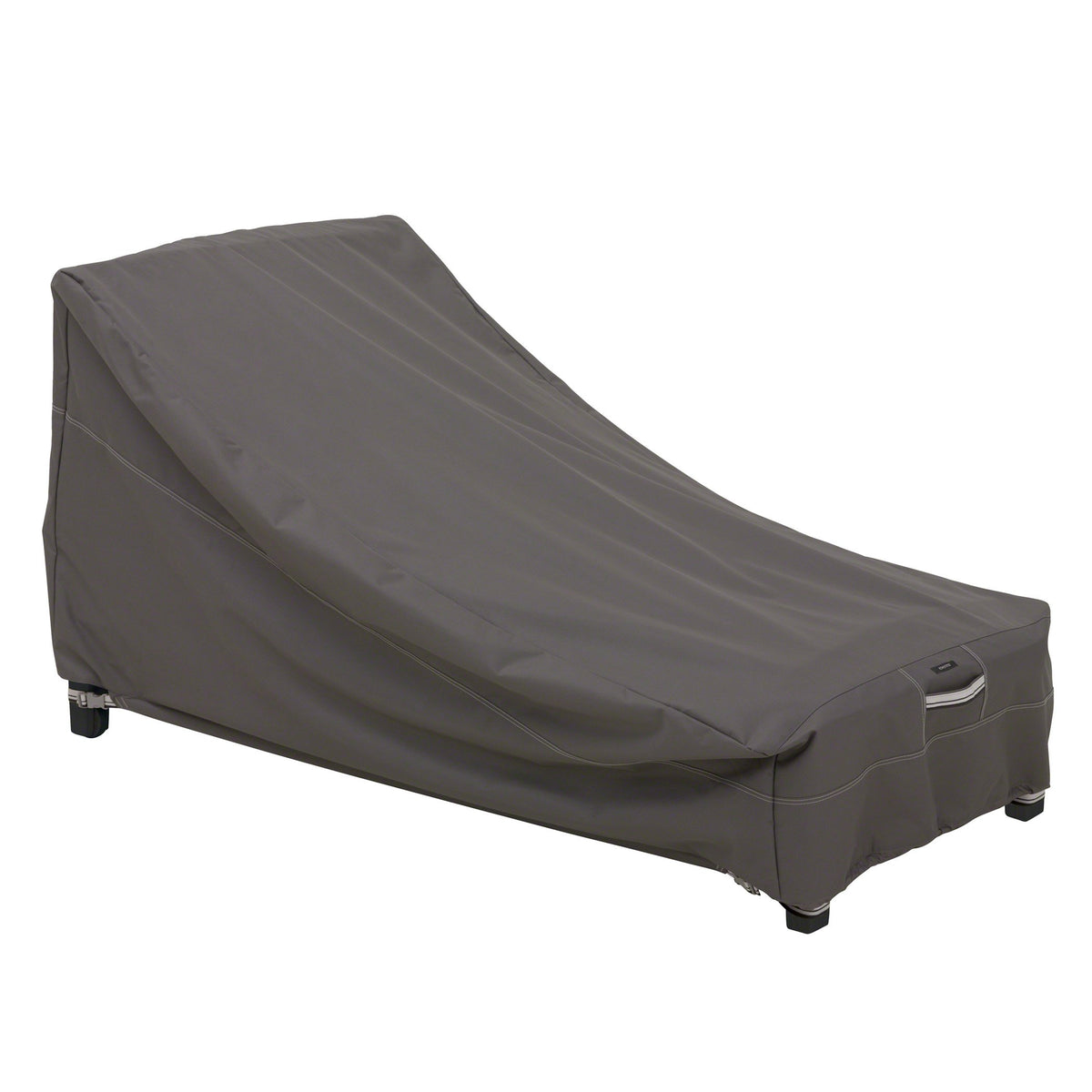 Classic Accessories Ravenna front view protecting a 78 inch chaise lounge, keeps furniture pristine