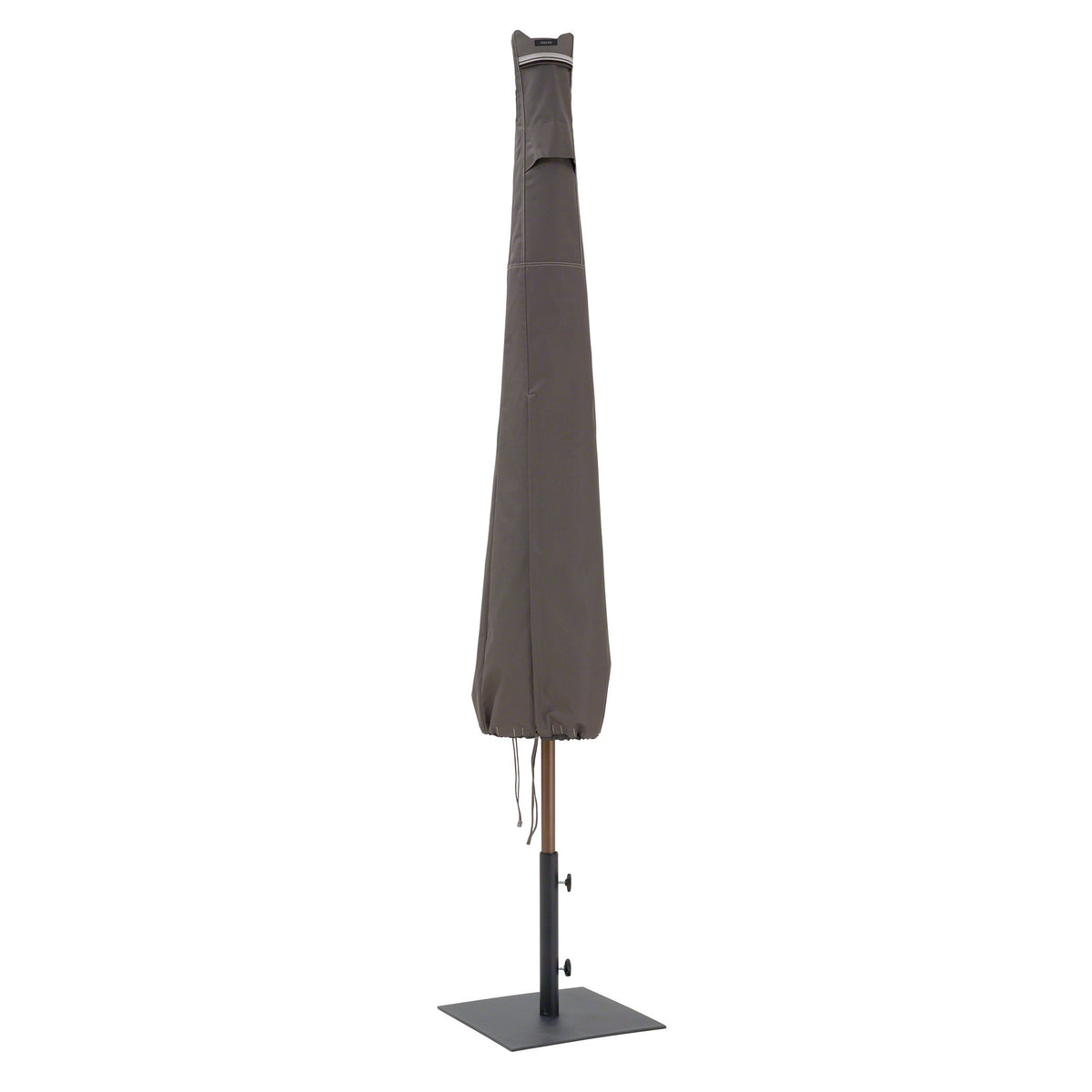 Classic Accessories Ravenna front view showing full umbrella coverage and protection
