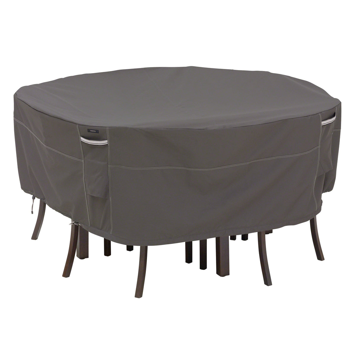 Classic Accessories Ravenna front view protecting table and six chairs for all-weather coverage